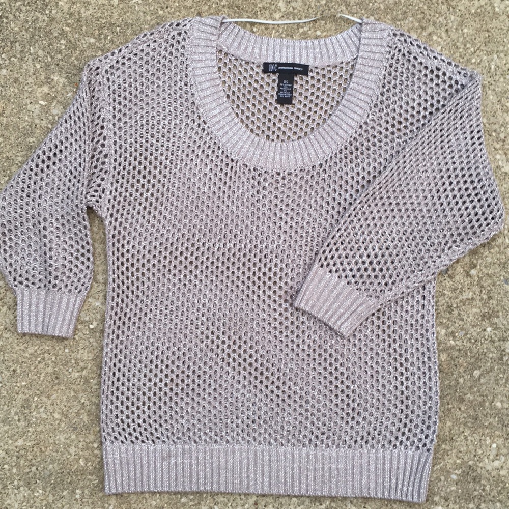 INC Gray Sweater w/sparkles